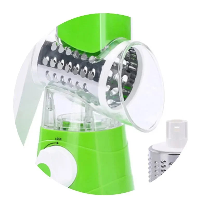 Hand Vegetable Cutter Multi-functional Manual Vegetable Machine for Household Kitchen Grater Slicer Drum Vegetable Cutter
