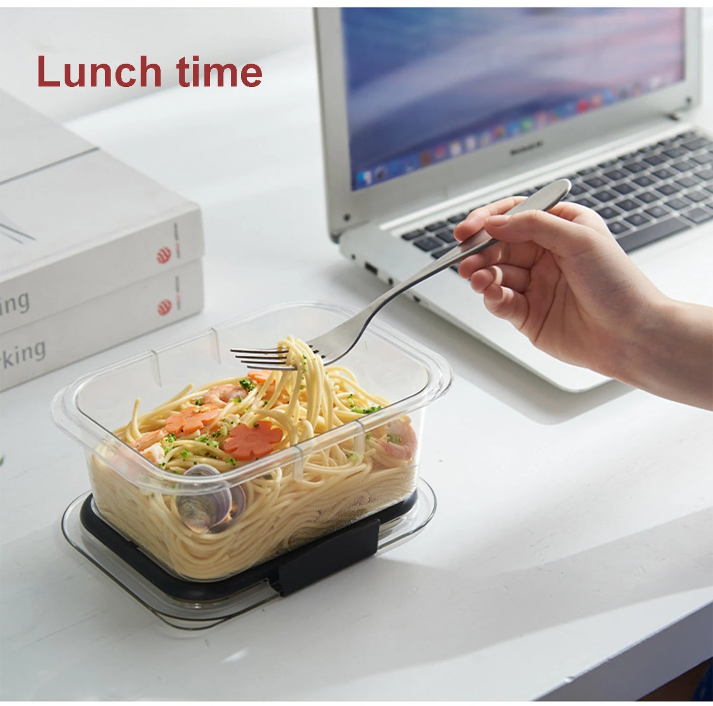 Plastic Food Storage Containers Bpa Free Airtight Lids Ideal For Lunch Meal Prep & Leftovers