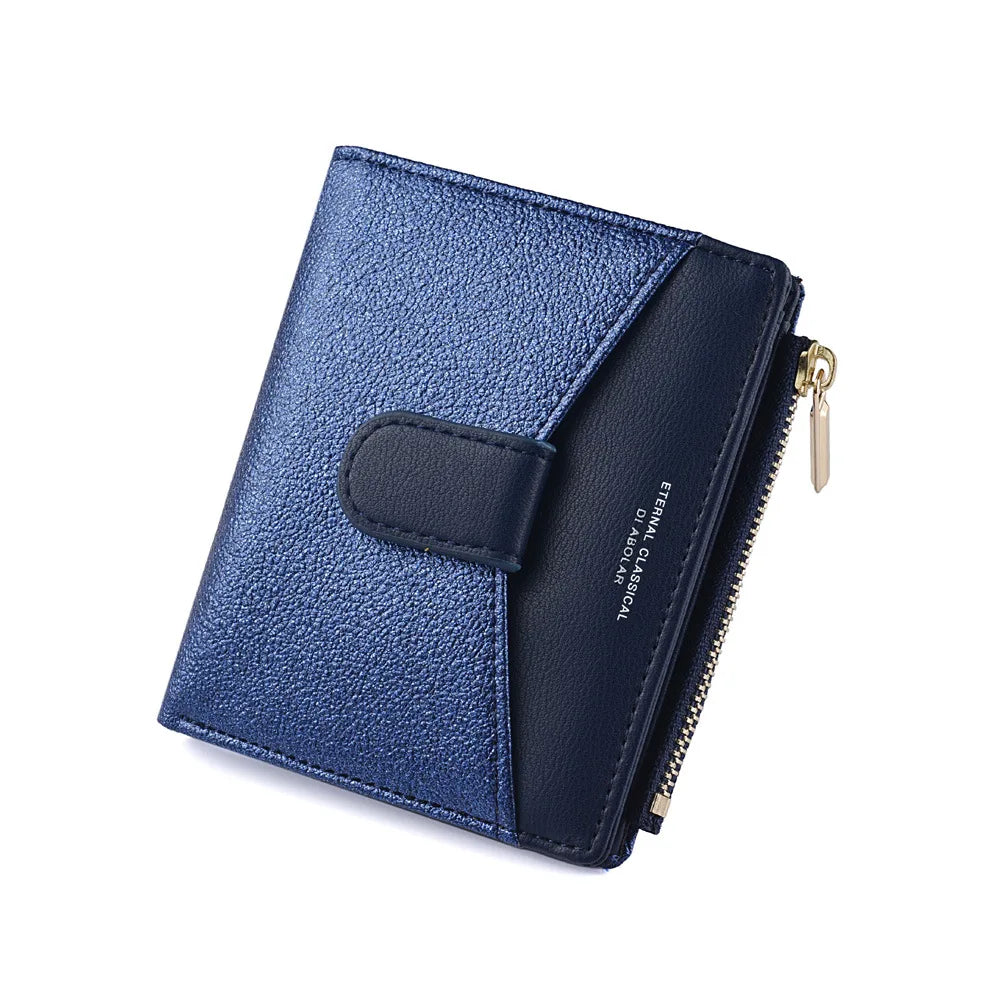 Hasp Small Sequins Women Wallet Fashion Leather Purse Lady Card Holders Clutch Female Slim Purse Money Bag Wallets Card Package