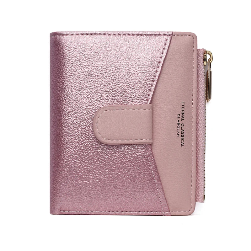 Hasp Small Sequins Women Wallet Fashion Leather Purse Lady Card Holders Clutch Female Slim Purse Money Bag Wallets Card Package