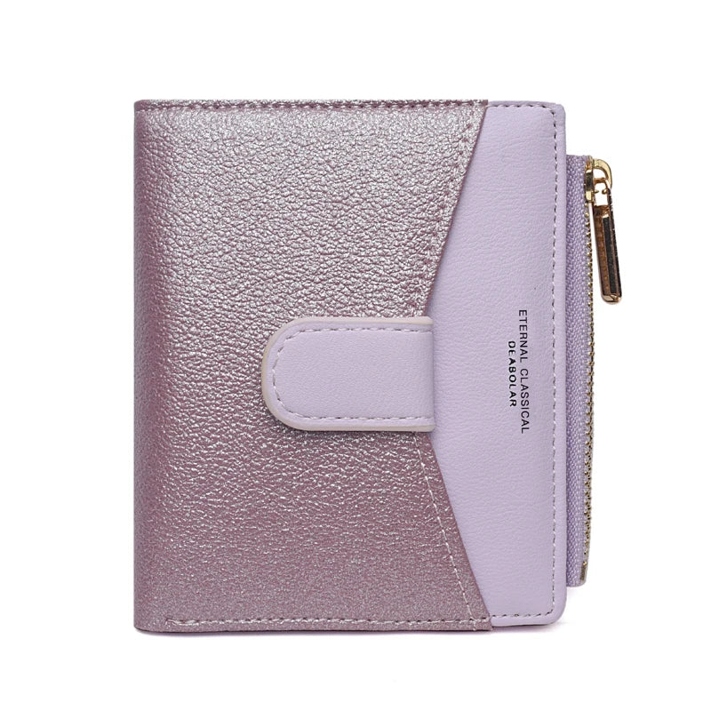 Hasp Small Sequins Women Wallet Fashion Leather Purse Lady Card Holders Clutch Female Slim Purse Money Bag Wallets Card Package