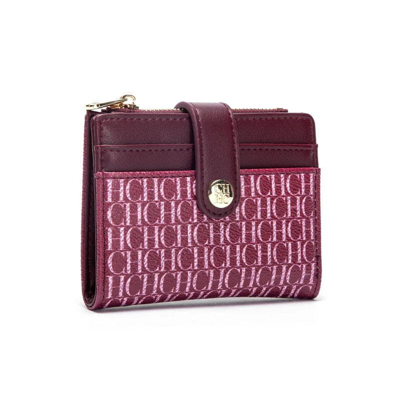 CHCH Fashion Classic Retro Men's and Women's Universal Wallet PVC Material Multi functional Portable Card Bag Change