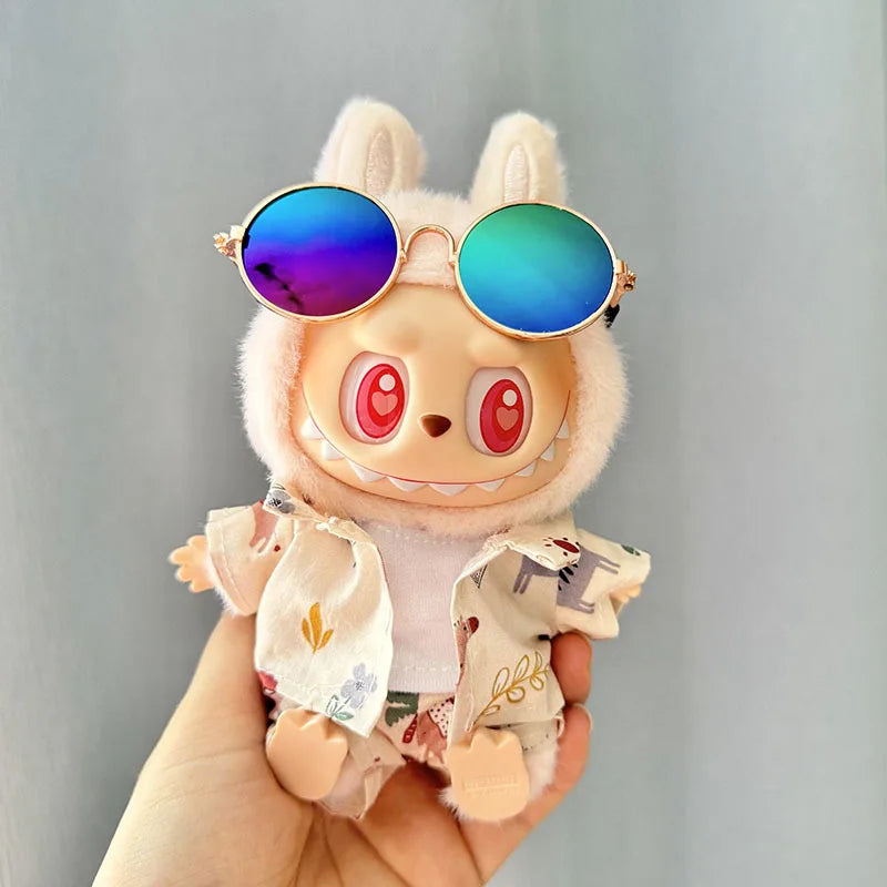 17cm Labubu Cute Mini Plush Doll'S Clothes  Dolls Sitting Party Outfit Accessories For Korea Kpop Exo Clothing DIY Gift