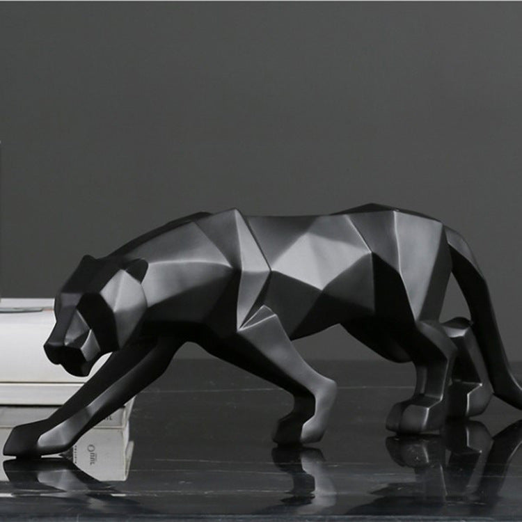 Creative Geometric Cheetah Ornament Sectional Animal Living Room Entrance Bedroom Decoration Home Decoration Resin Crafts