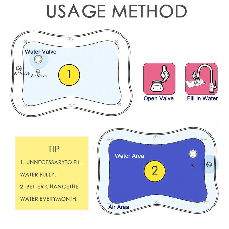 Baby inflatable water pad ice pad large baby inflatable beat water pad PVC sea world crawling toy