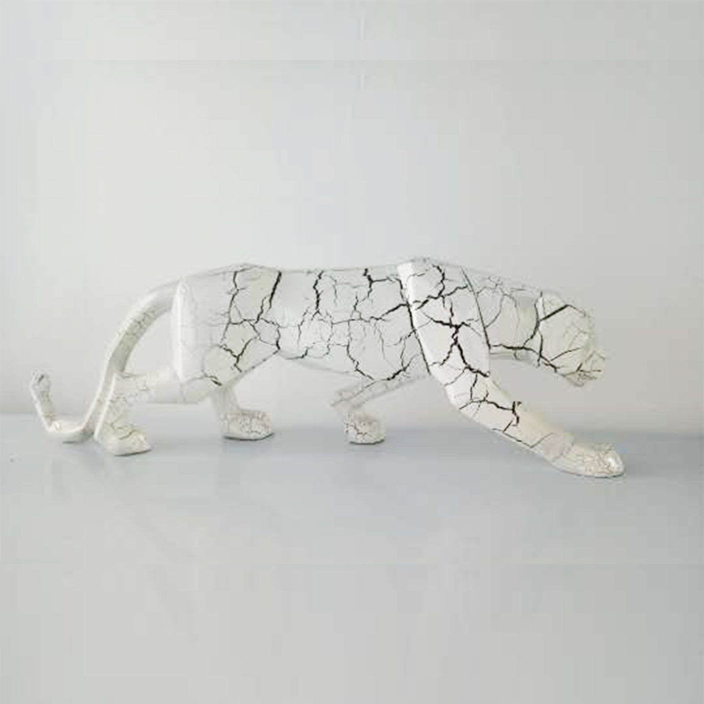 Creative Geometric Cheetah Ornament Sectional Animal Living Room Entrance Bedroom Decoration Home Decoration Resin Crafts