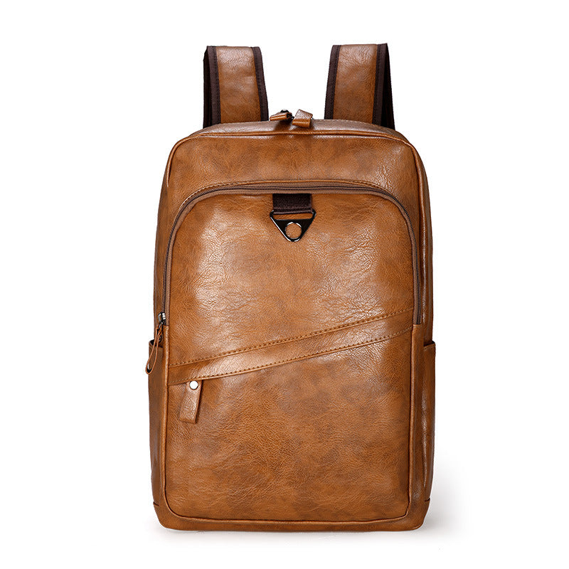 Cross-border new retro backpack USB male European and American fashion wild large-capacity outdoor leisure high school student backpack