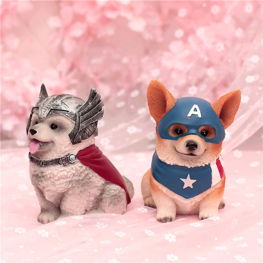 Harley Key Team Fighting King Kong Piggy Bank Piggy Bank Cute Dog Animal Resin Crafts Home Decorations