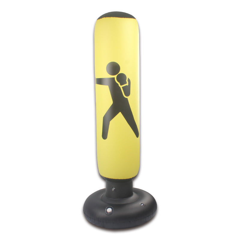 Vertical home inflatable fitness boxing column tumbler decompression vent boxing punching bag