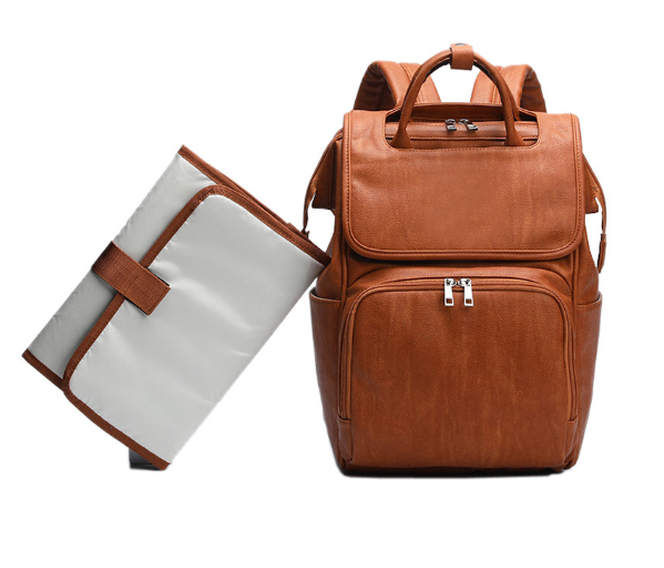 European and American fashion mummy bag backpack for mummy backpack outdoor pu milk dad bag