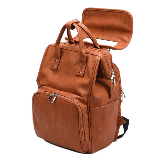 European and American fashion mummy bag backpack for mummy backpack outdoor pu milk dad bag