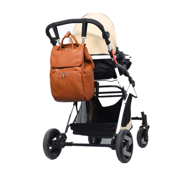European and American fashion mummy bag backpack for mummy backpack outdoor pu milk dad bag