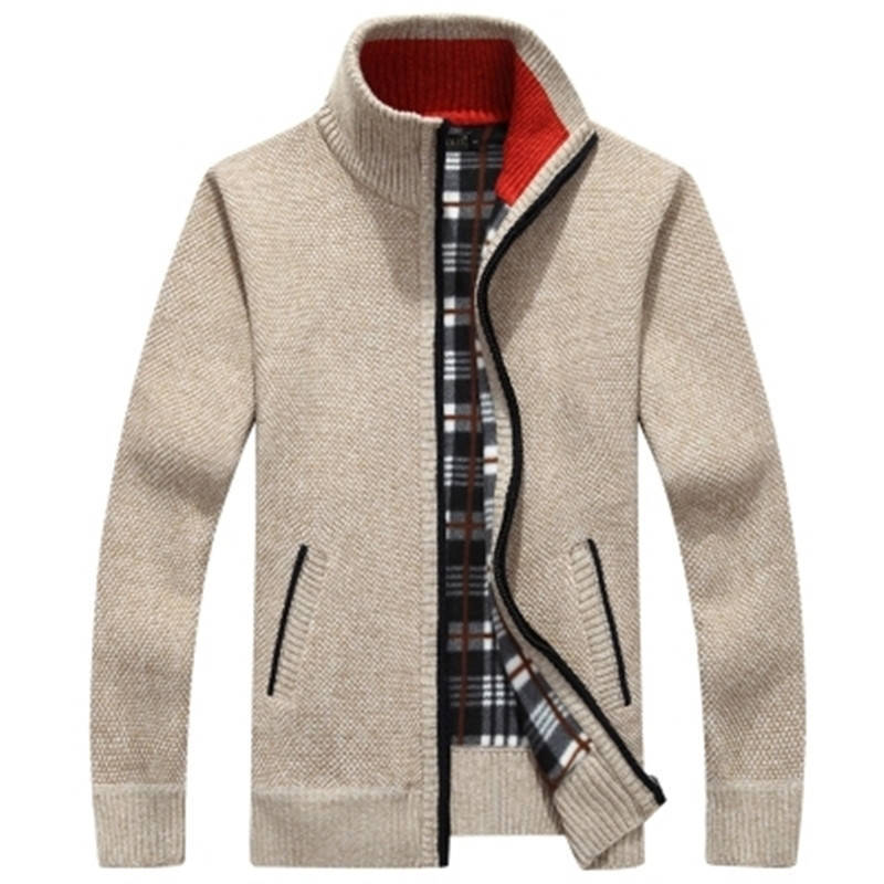 Foreign trade jacket men's spring and autumn colors knitted cardigan sweater slim-fit jacket men's baseball collar casual Korean men's clothing