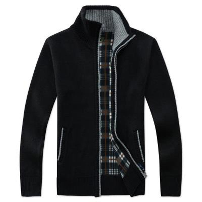 Foreign trade jacket men's spring and autumn colors knitted cardigan sweater slim-fit jacket men's baseball collar casual Korean men's clothing