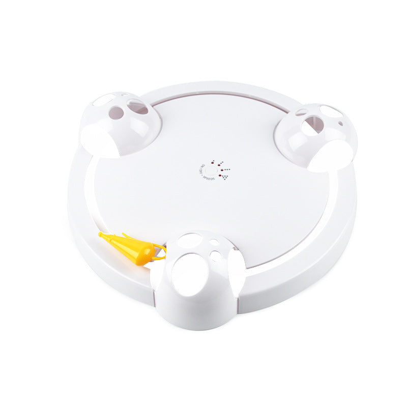 Cat Teaser Electric Plate Pet Toys Kitten Puppy Artificial Mouse 360 Rotation Automatic Interactive Play Exercise Mice Catch Toy