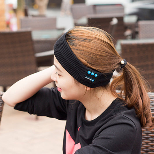 Cross-border wireless bluetooth headset headband outdoor sports sweat-absorbent fitness stereo call listening to music music turban