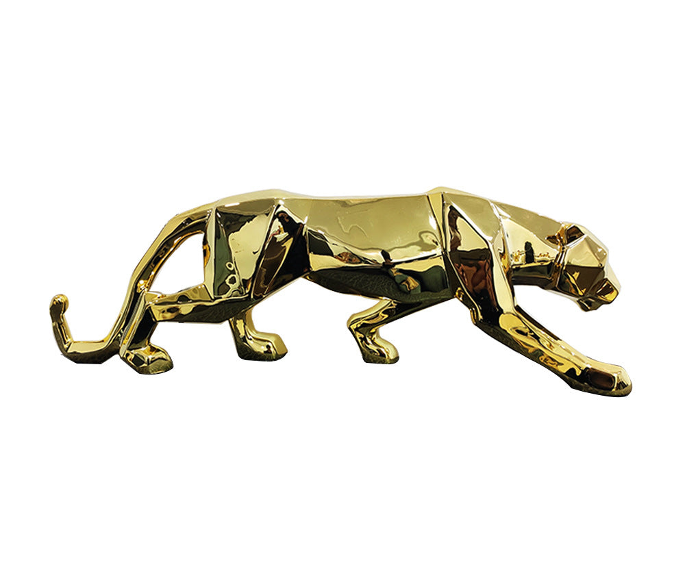 Creative Geometric Cheetah Ornament Sectional Animal Living Room Entrance Bedroom Decoration Home Decoration Resin Crafts