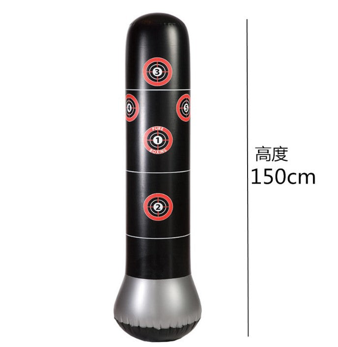Vertical home inflatable fitness boxing column tumbler decompression vent boxing punching bag