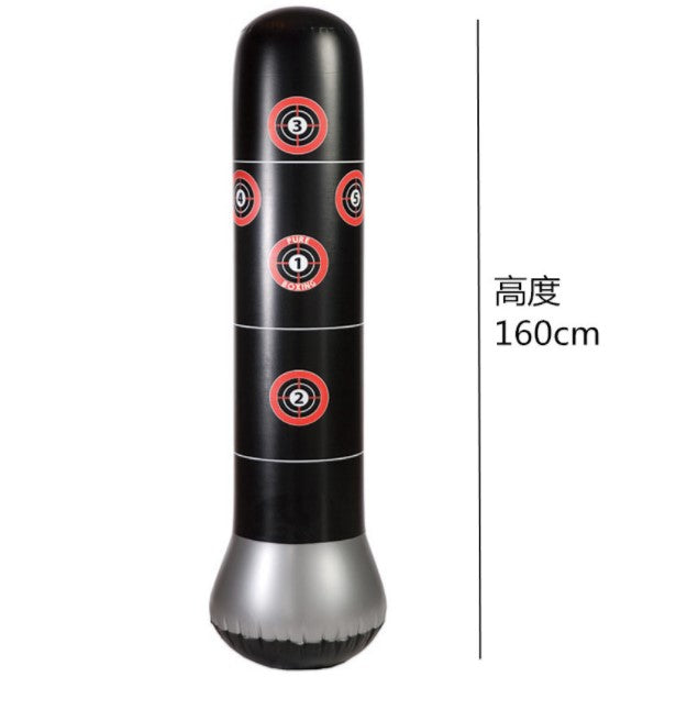 Vertical home inflatable fitness boxing column tumbler decompression vent boxing punching bag