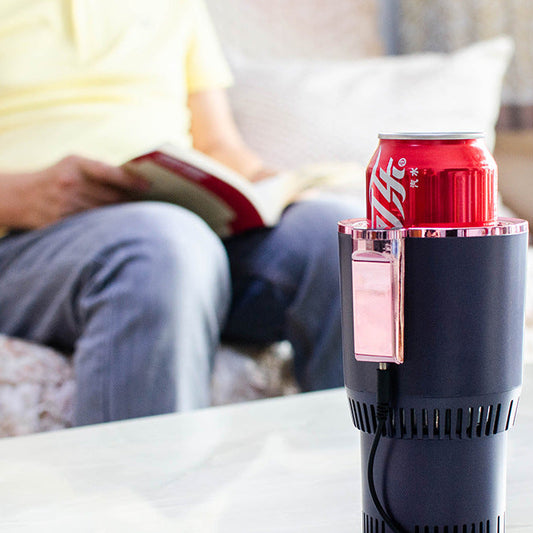 Cross-border hot product portable car refrigeration and heating cup smart hot and cold cup mini car refrigerator for office and home use