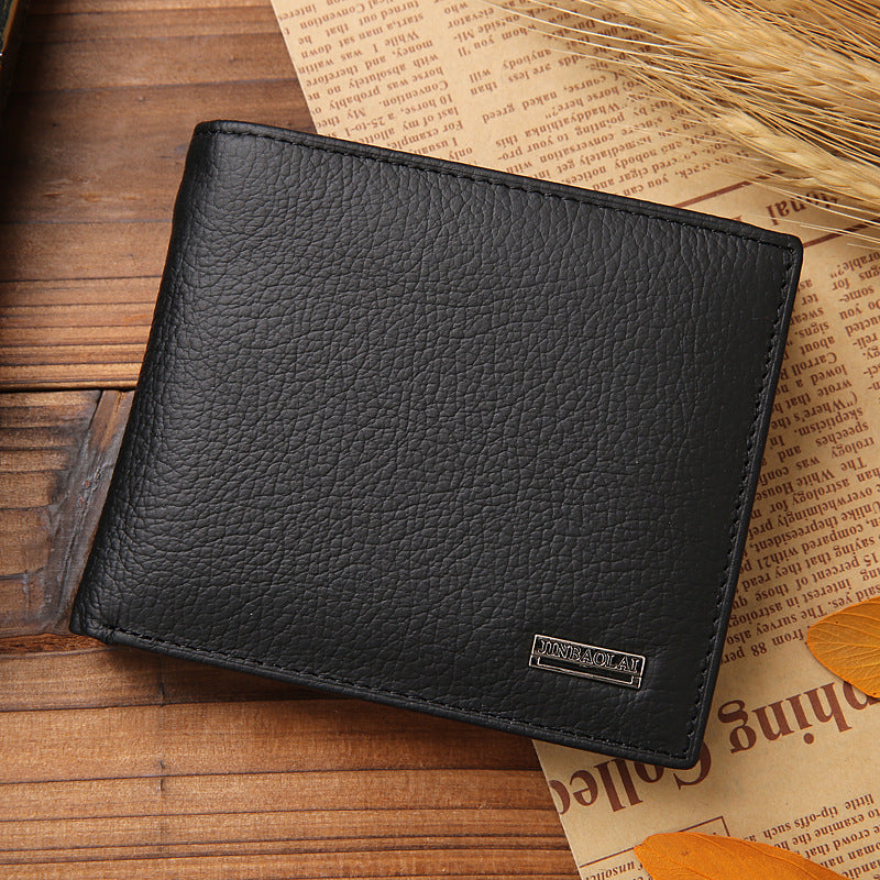 JINBAOLAI factory direct foreign trade hot selling short men's wallet leather wallet coin purse wallet wallet