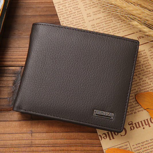 JINBAOLAI factory direct foreign trade hot selling short men's wallet leather wallet coin purse wallet wallet