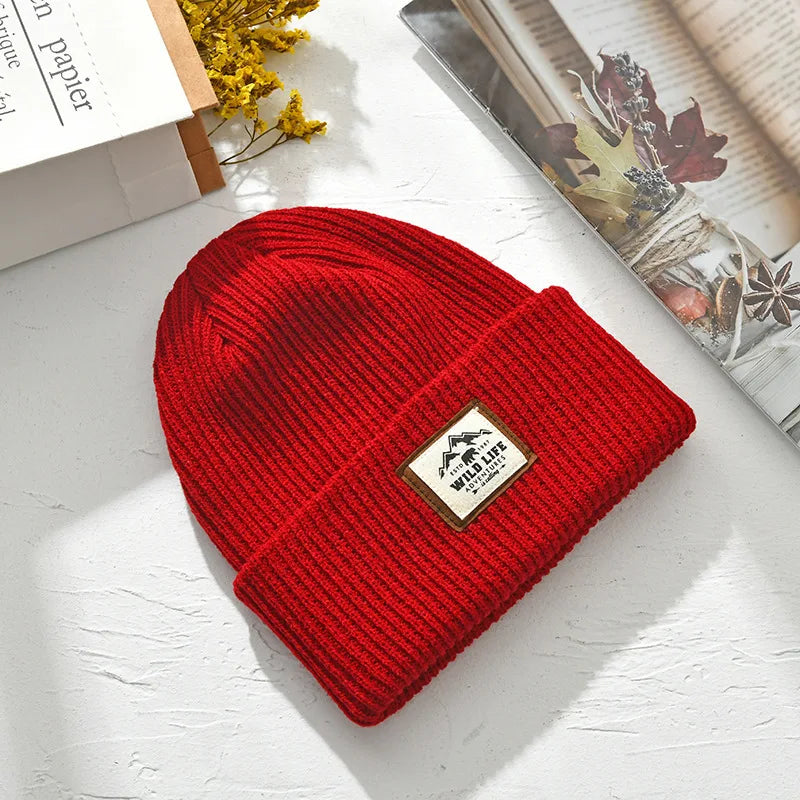 Beanie Men Slouchy Knit Skull Cap Warm Stocking Hats Guys Women Striped Winter Beanie Hat Cuffed Plain Hat
