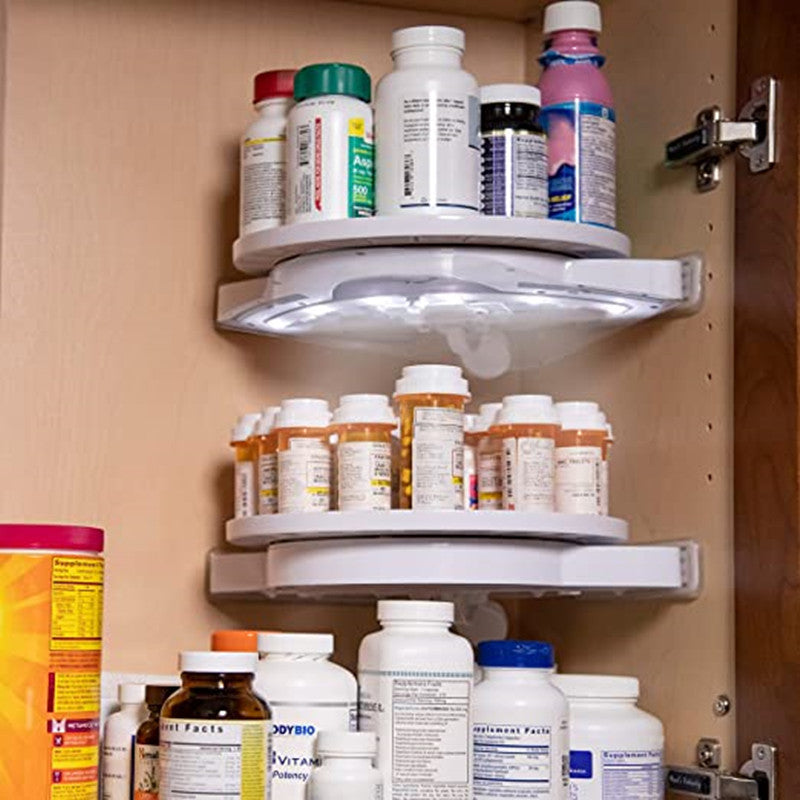 Rotating Shelf Punch-free Triangle Shelf Kitchen Shelf