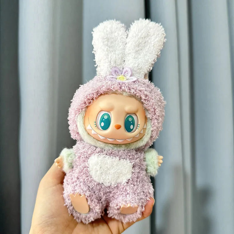 17cm Labubu Cute Mini Plush Doll'S Clothes  Dolls Sitting Party Outfit Accessories For Korea Kpop Exo Clothing DIY Gift