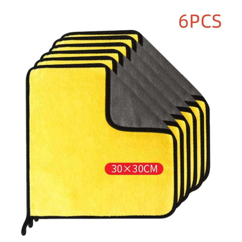 1/2/6PCS Car cleaning towels, car washing and drying cloths, microfiber towels, care face cloths, car beauty accessories