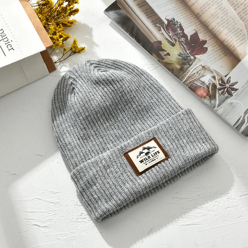 Beanie Men Slouchy Knit Skull Cap Warm Stocking Hats Guys Women Striped Winter Beanie Hat Cuffed Plain Hat