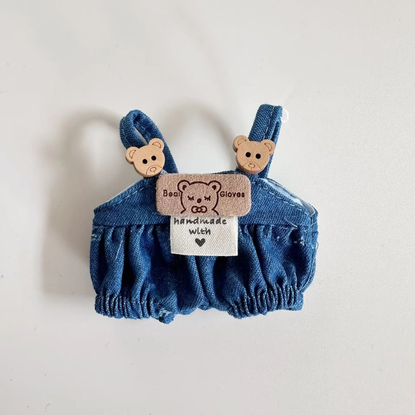 17cm Labubu II Bib Pants Idol Dolls Sitting Party Cute Mini Plush Doll'S Clothes Outfit Clothing Accessories For Korea Kpop Exo