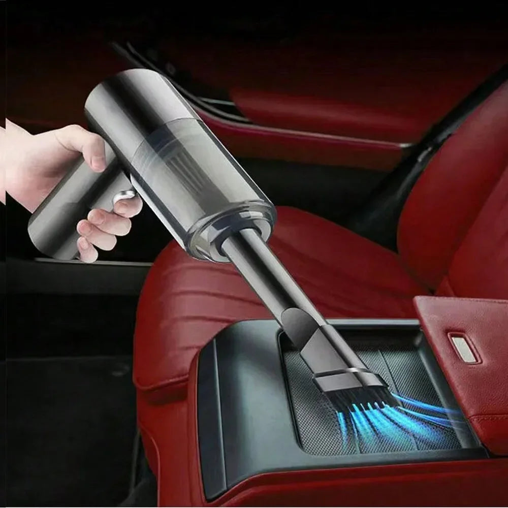 1pc120W High Power Wireless Vacuum Cleaner Dual Use for Home and Car Powerful Vacuum Cleaner Black