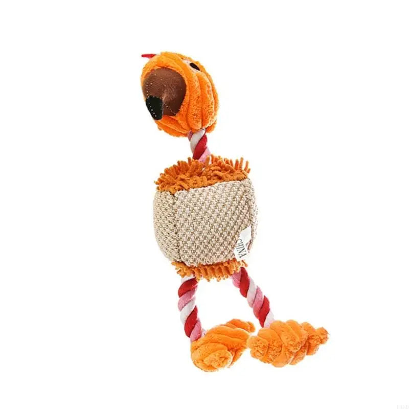 H4GD Interactive Cotton Rope Dog Puppy Training Teething Chew Toy Fetching Tug Toy