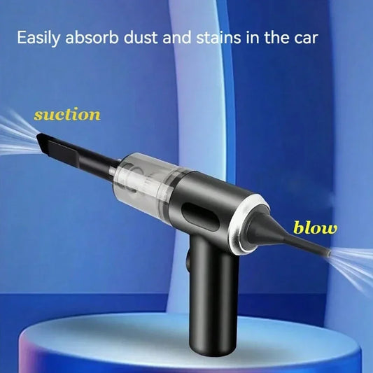 1pc120W High Power Wireless Vacuum Cleaner Dual Use for Home and Car Powerful Vacuum Cleaner Black