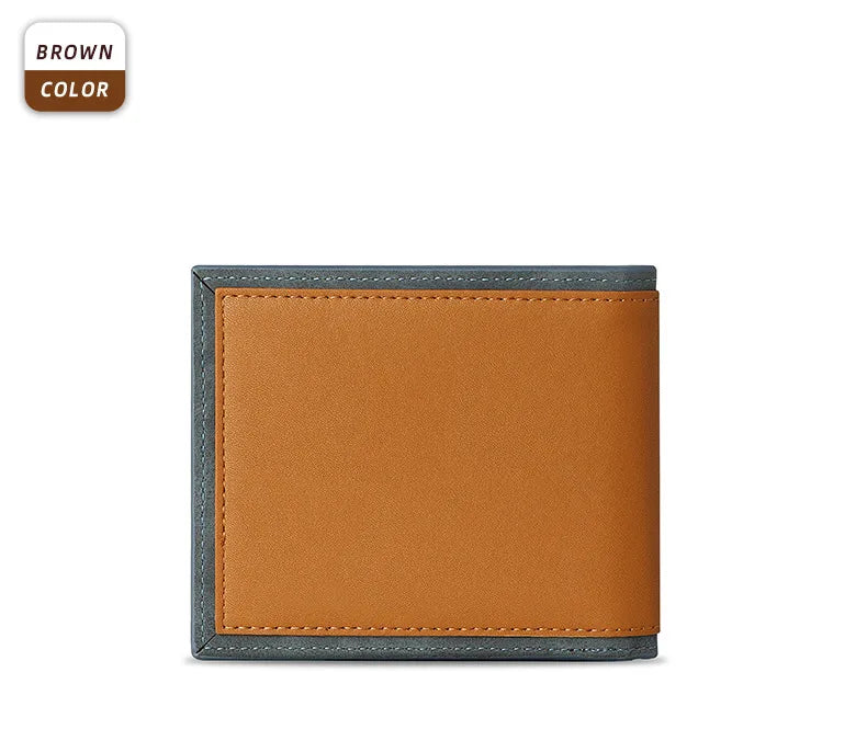 RFID Protection Men Wallets Foldable Multi-card Holders Short PU Leather ID Folder Package Business Purses Convenient Male Bags
