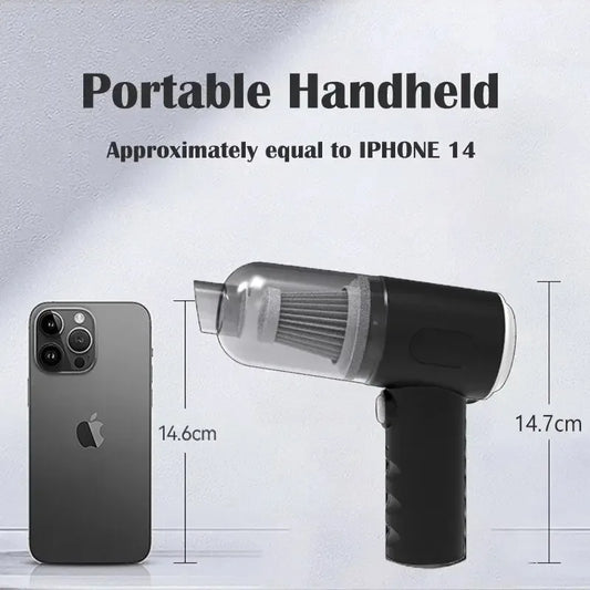 Wireless Car Vacuum Cleaner USB Charging 1200mAh Portable Cleaning Appliance Mini Wet and Dry Blow Vacuum Cleaner Household