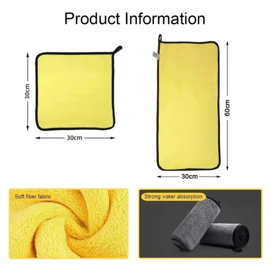 1/2/6PCS Car cleaning towels, car washing and drying cloths, microfiber towels, care face cloths, car beauty accessories