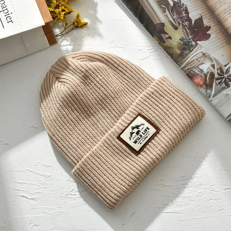 Beanie Men Slouchy Knit Skull Cap Warm Stocking Hats Guys Women Striped Winter Beanie Hat Cuffed Plain Hat