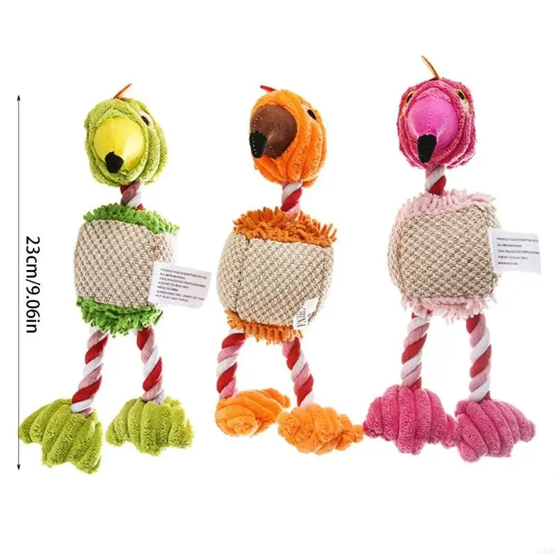 H4GD Interactive Cotton Rope Dog Puppy Training Teething Chew Toy Fetching Tug Toy
