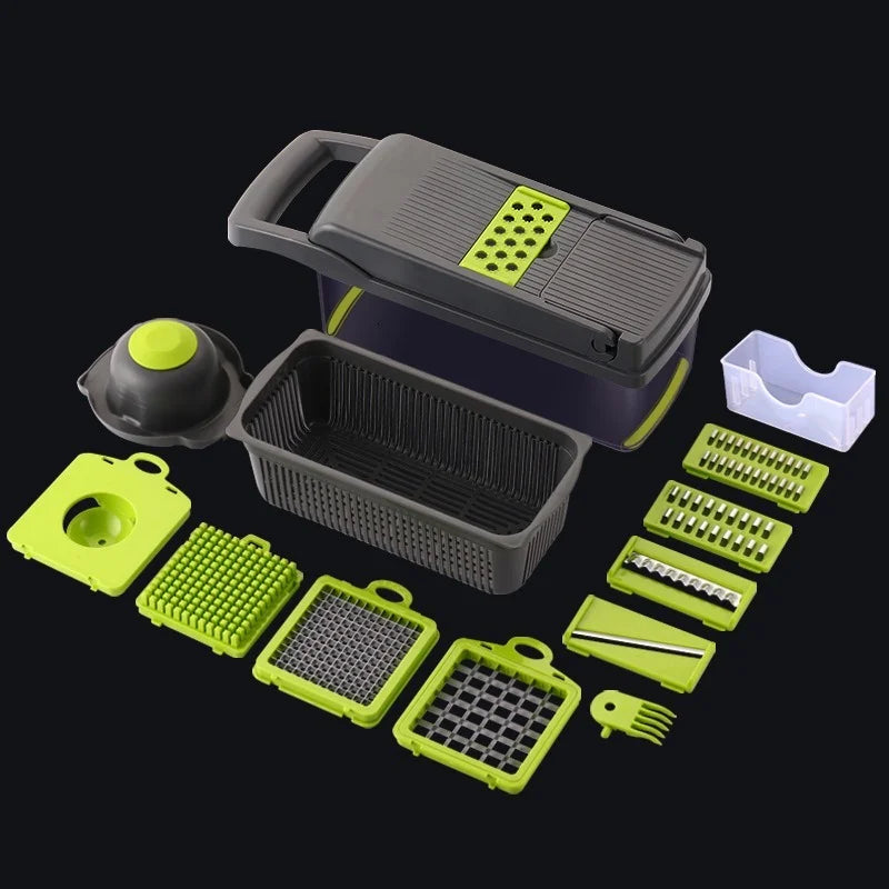 Cut Vegetables Artifact Slicer Grater Cutter Peeler Multifunctional Potato Peeler Carrot Grater Drain Basket Kitchen Tool