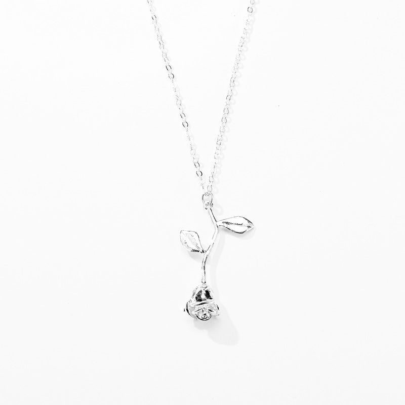 European and American foreign trade new jewelry exquisite rose pendant necklace for girlfriend Valentine's Day gift XL330