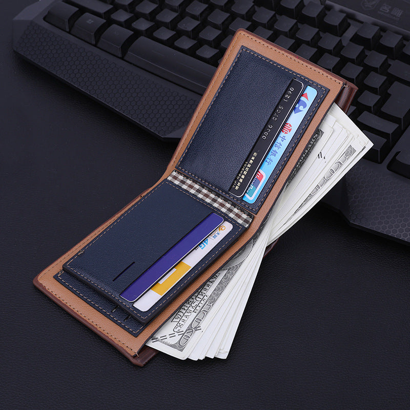 New men's short wallet embossed multi-card fashion wallet card package wallet factory spot wholesale