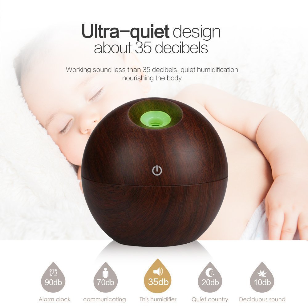 2023 foreign trade wood grain humidifier USB mini home bedroom prepaid baby mute moisturizing air purifier