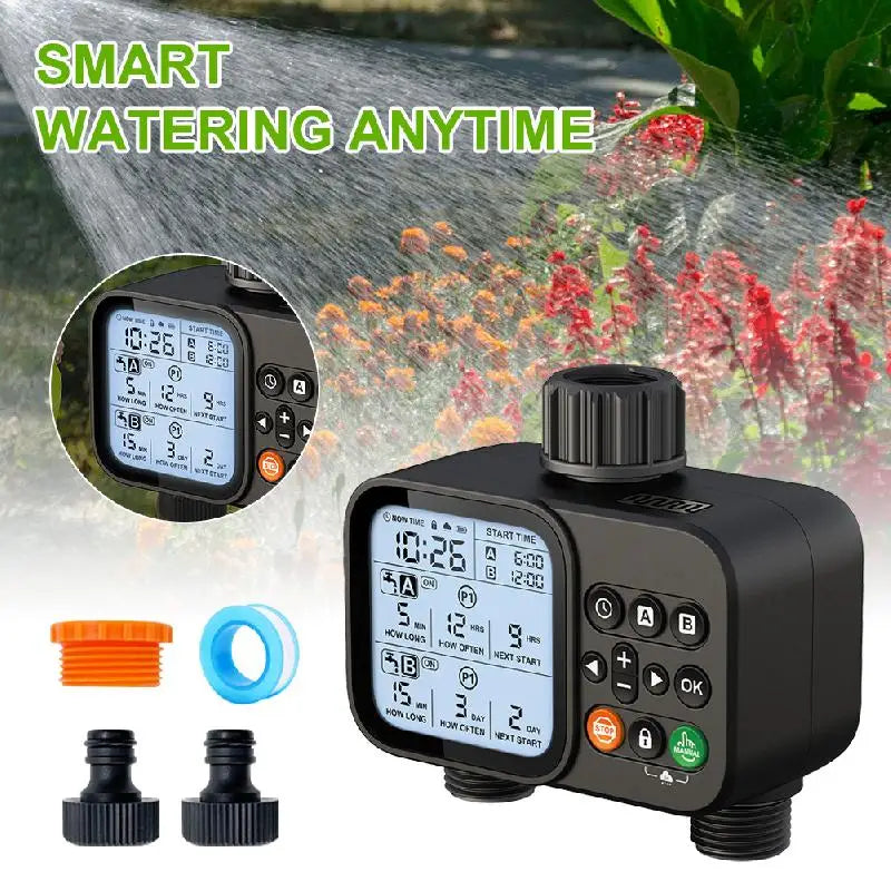Timed Irrigator, Dual Output Automatic Watering Machine, Irrigation Timer, Watering Artifact, Automatic Watering Machine