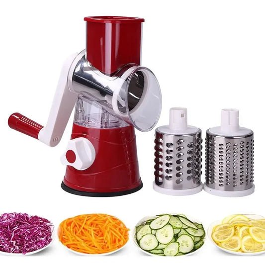 Hand Vegetable Cutter Multi-functional Manual Vegetable Machine for Household Kitchen Grater Slicer Drum Vegetable Cutter