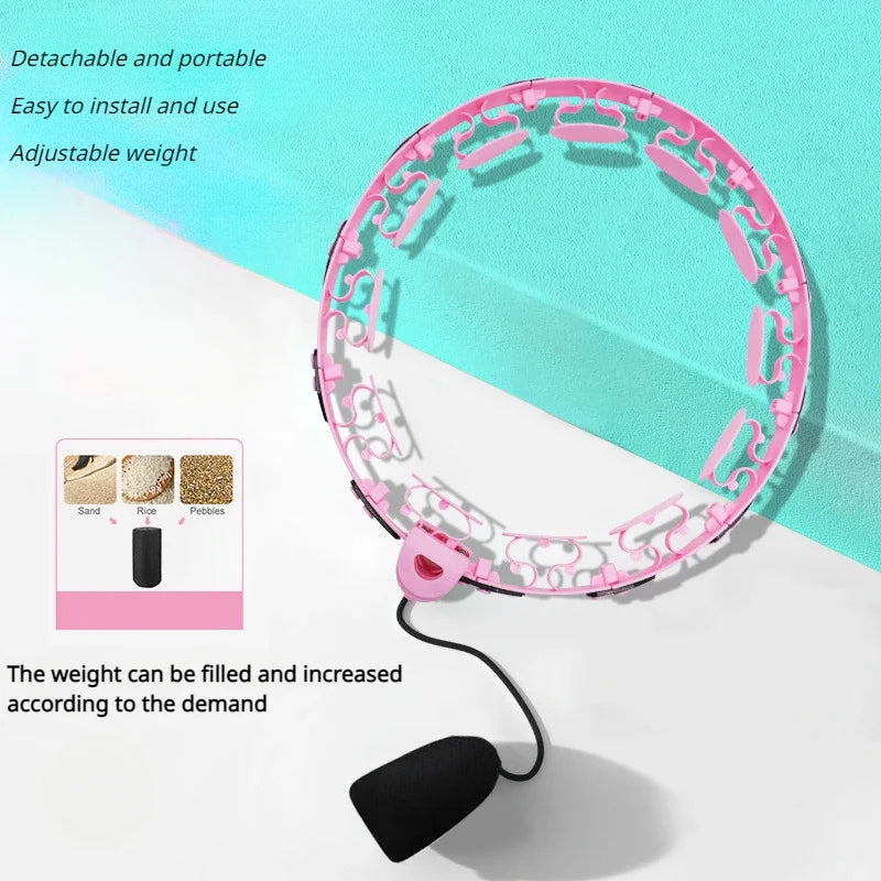 Sports Hoop Waist Trainer Exercise At Home Slimming Belly Portable Fitness Equipment Body Building Entertainment Fitness