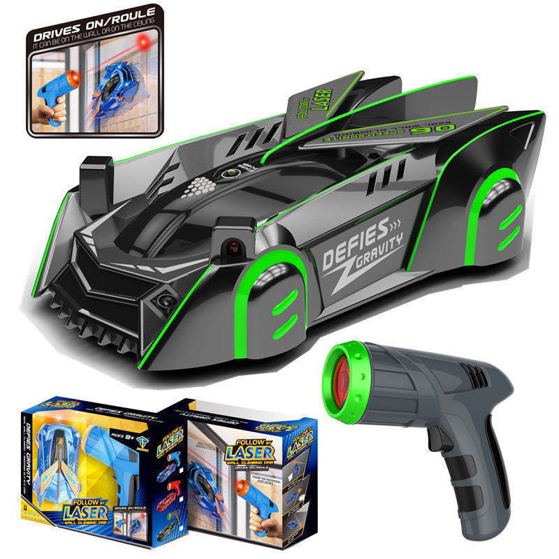 Children's light chasing wall climbing car remote control car laser suction wall wall tracking car stunt programming racing boy toy