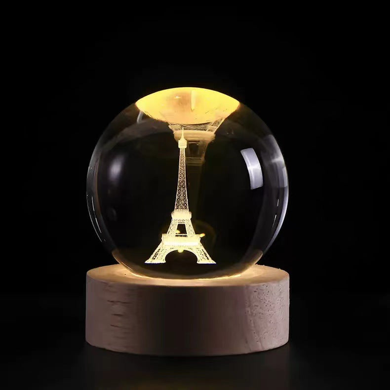 Luminous crystal ball ornaments crystal ball night light classmates and friends graduation Valentine's Day holiday gift manufacturers wholesale