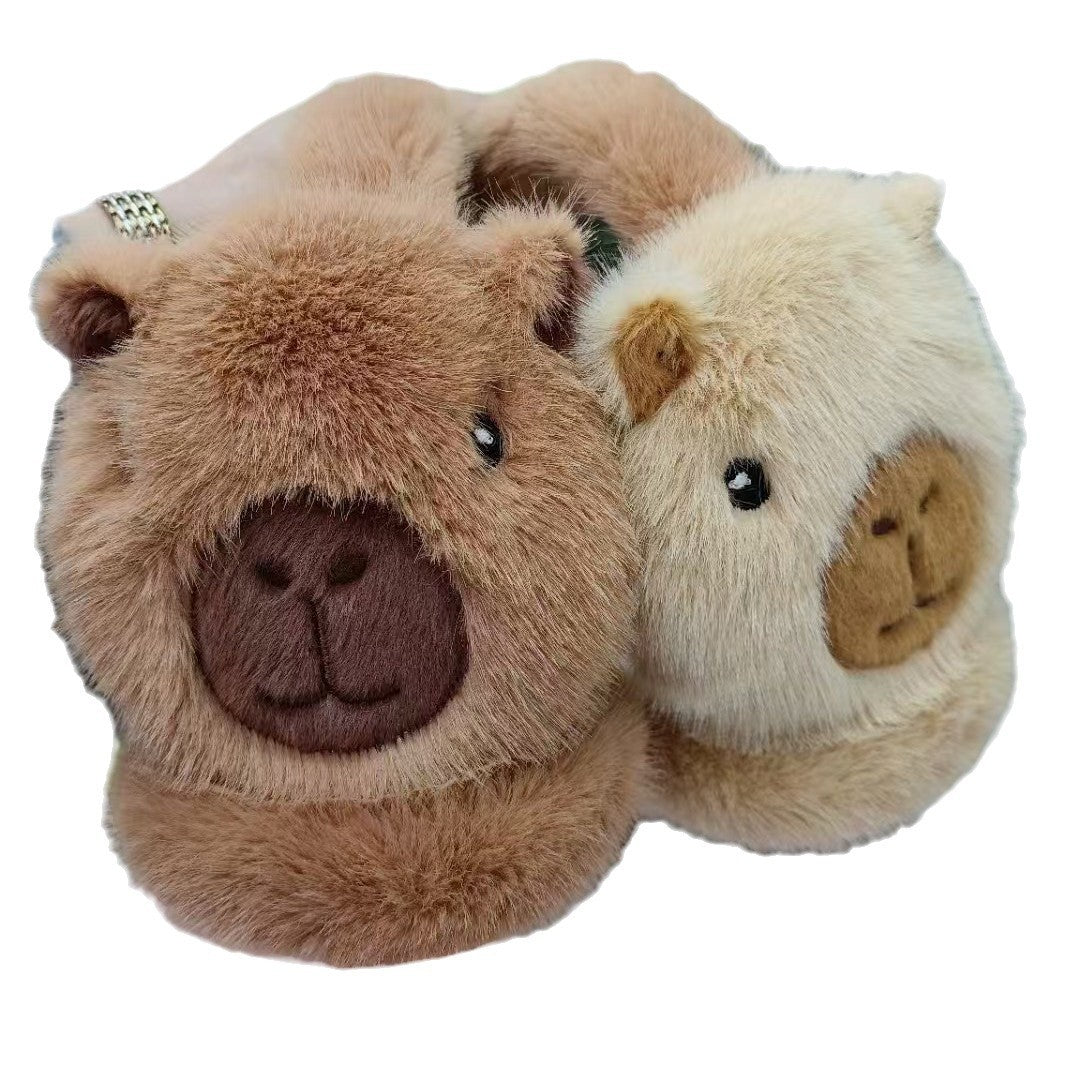 Cute Capybara autumn and winter earmuffs thickened plush windproof cold-proof warm ear protection cold-proof all-match ear warmer earmuffs